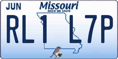 MO license plate RL1L7P