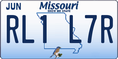 MO license plate RL1L7R