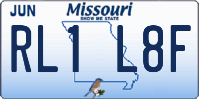 MO license plate RL1L8F