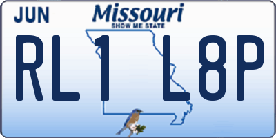 MO license plate RL1L8P
