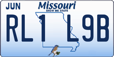 MO license plate RL1L9B
