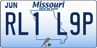 MO license plate RL1L9P