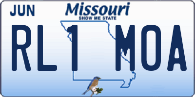 MO license plate RL1M0A