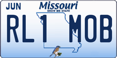 MO license plate RL1M0B