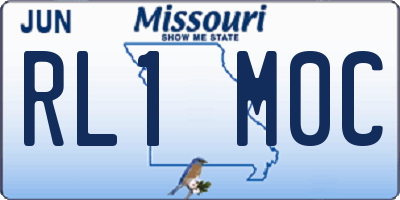 MO license plate RL1M0C