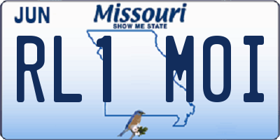 MO license plate RL1M0I