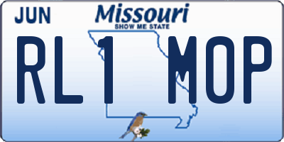 MO license plate RL1M0P