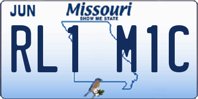 MO license plate RL1M1C