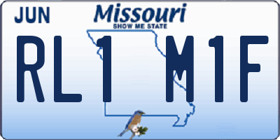 MO license plate RL1M1F