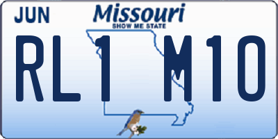 MO license plate RL1M1O