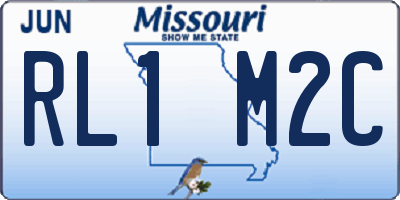 MO license plate RL1M2C