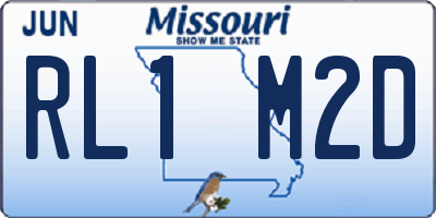 MO license plate RL1M2D