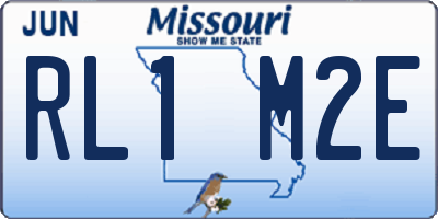 MO license plate RL1M2E
