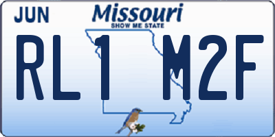 MO license plate RL1M2F