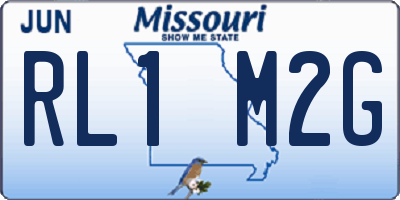 MO license plate RL1M2G