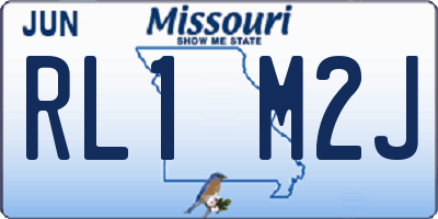 MO license plate RL1M2J