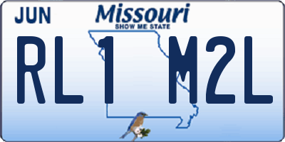MO license plate RL1M2L