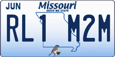 MO license plate RL1M2M