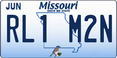 MO license plate RL1M2N
