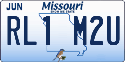 MO license plate RL1M2U