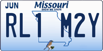 MO license plate RL1M2Y