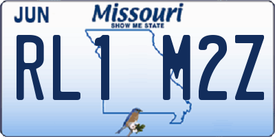MO license plate RL1M2Z
