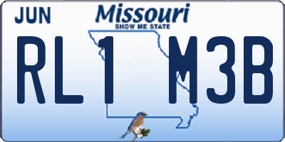 MO license plate RL1M3B