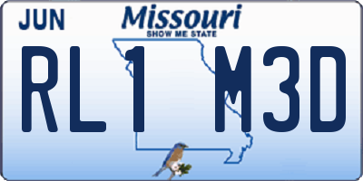 MO license plate RL1M3D
