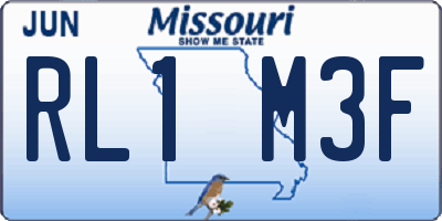 MO license plate RL1M3F