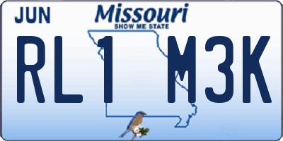 MO license plate RL1M3K
