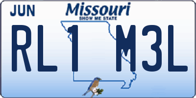 MO license plate RL1M3L