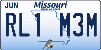 MO license plate RL1M3M