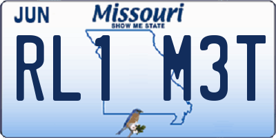 MO license plate RL1M3T