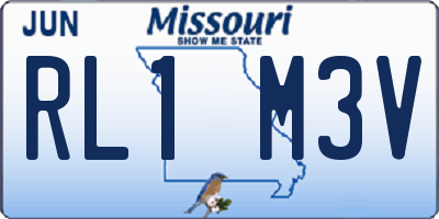 MO license plate RL1M3V