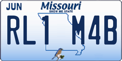 MO license plate RL1M4B