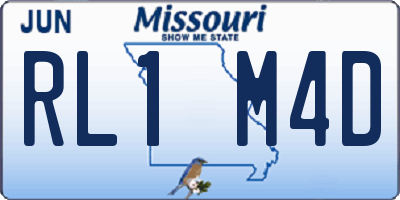 MO license plate RL1M4D