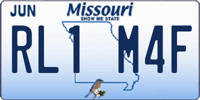 MO license plate RL1M4F
