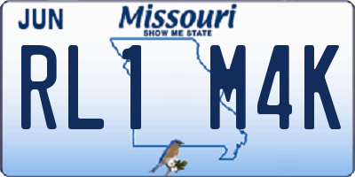 MO license plate RL1M4K