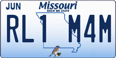 MO license plate RL1M4M