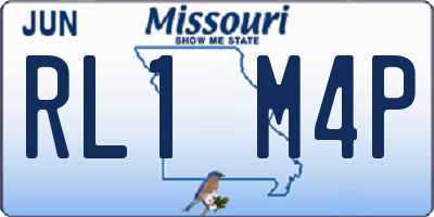 MO license plate RL1M4P