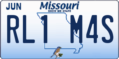 MO license plate RL1M4S