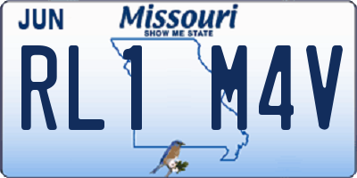 MO license plate RL1M4V