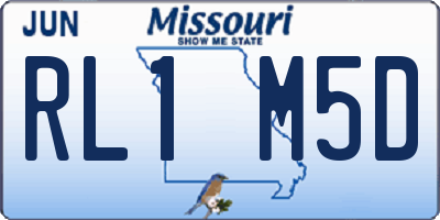 MO license plate RL1M5D
