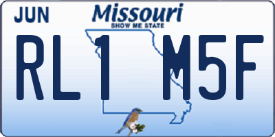 MO license plate RL1M5F