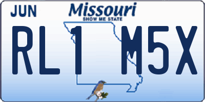MO license plate RL1M5X
