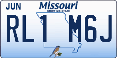 MO license plate RL1M6J