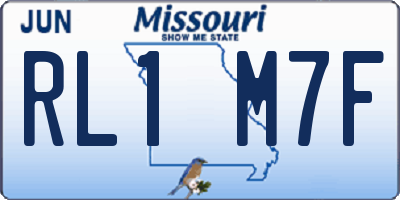 MO license plate RL1M7F