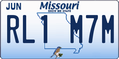 MO license plate RL1M7M
