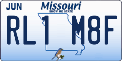 MO license plate RL1M8F