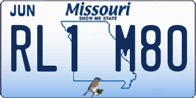 MO license plate RL1M8O